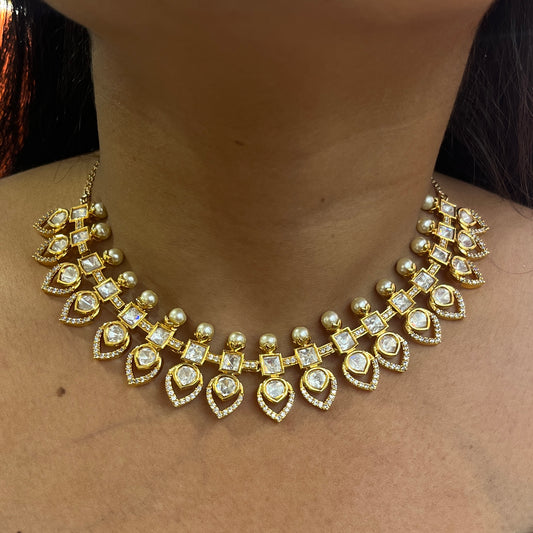 Aanya Kundan Pearl Necklace Set