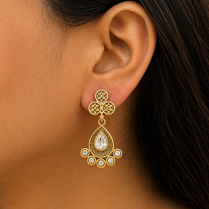 Aarohi Drop Kundan Necklace Set