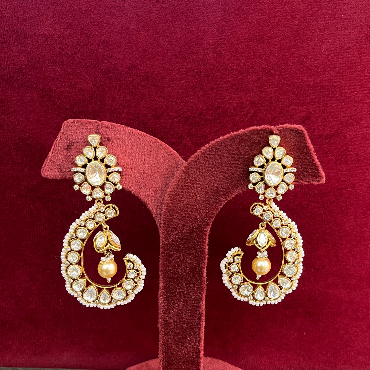 Noor Victorian Half Chandbali Jhumkis