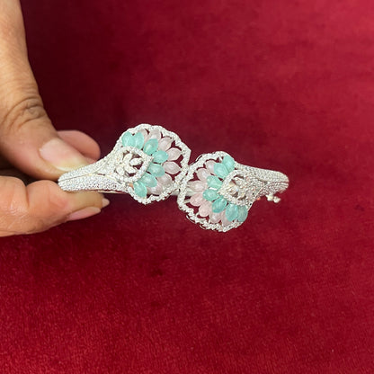 Pastel Bloom Cross Diamond Bracelet