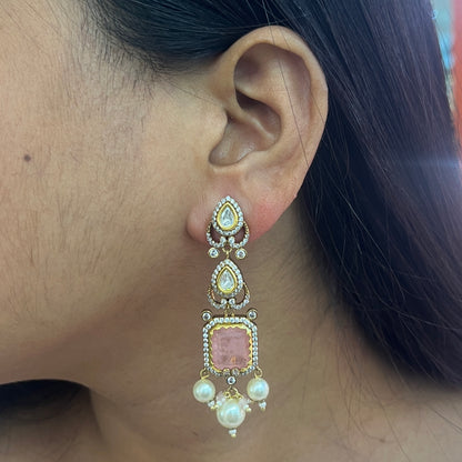Noorika Dual-Style Moissanite Polki Necklace Set