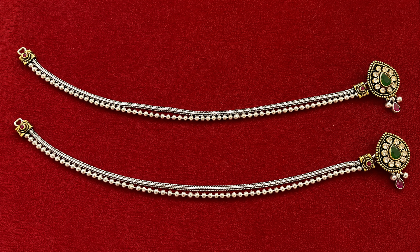 Meher Jadau Anklets
