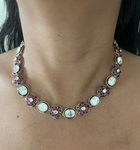 Heritage Meenakari Kundan Single Line Set