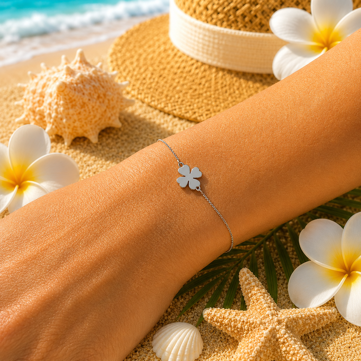 Lucky Clover Silver Bracelet