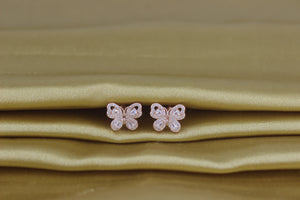 Rose Gold Dainty Earrings SaumyasSilver