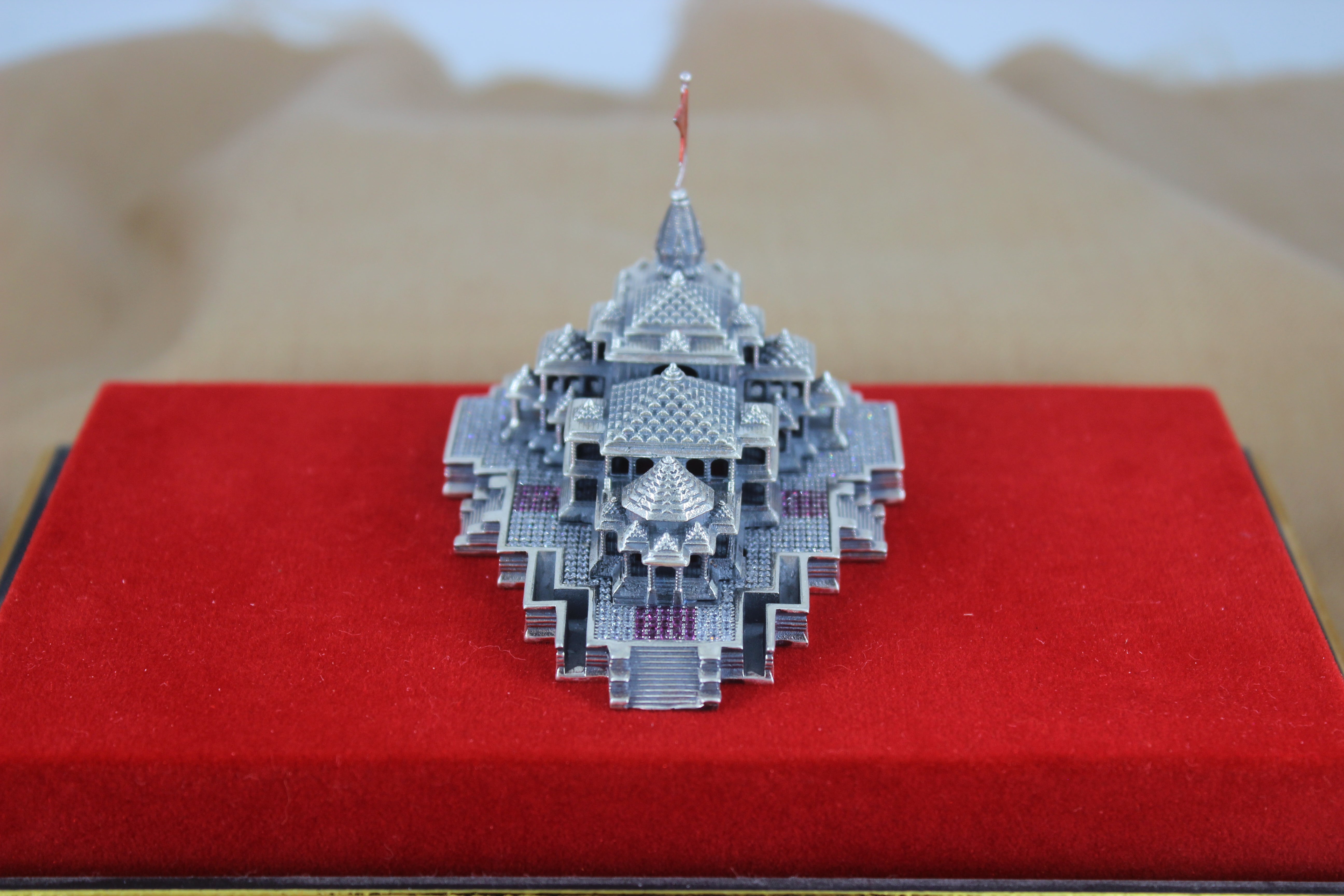 Exclusive Ram Mandi Silver Idol With Zirconia in 92.5% Silver SaumyasSilver