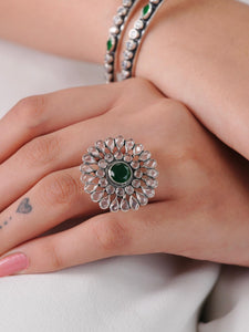 Heritage Bloom Polki Ring